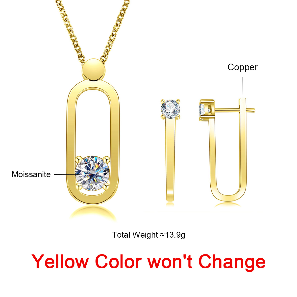 AnuJewel 2ct D Color Moissanit - Ansi Chain recension och pris