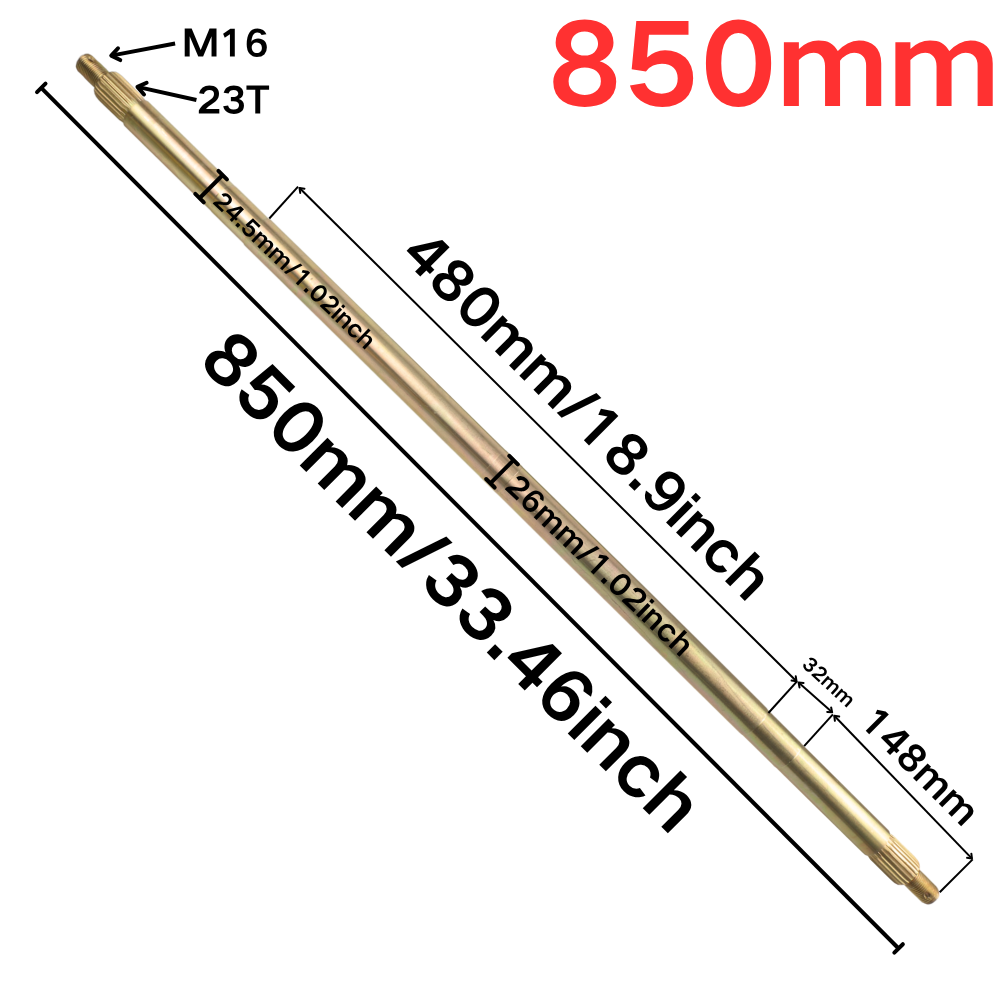 850mm Rear Axle Complete Set W - Sprocket Chain recension och pris