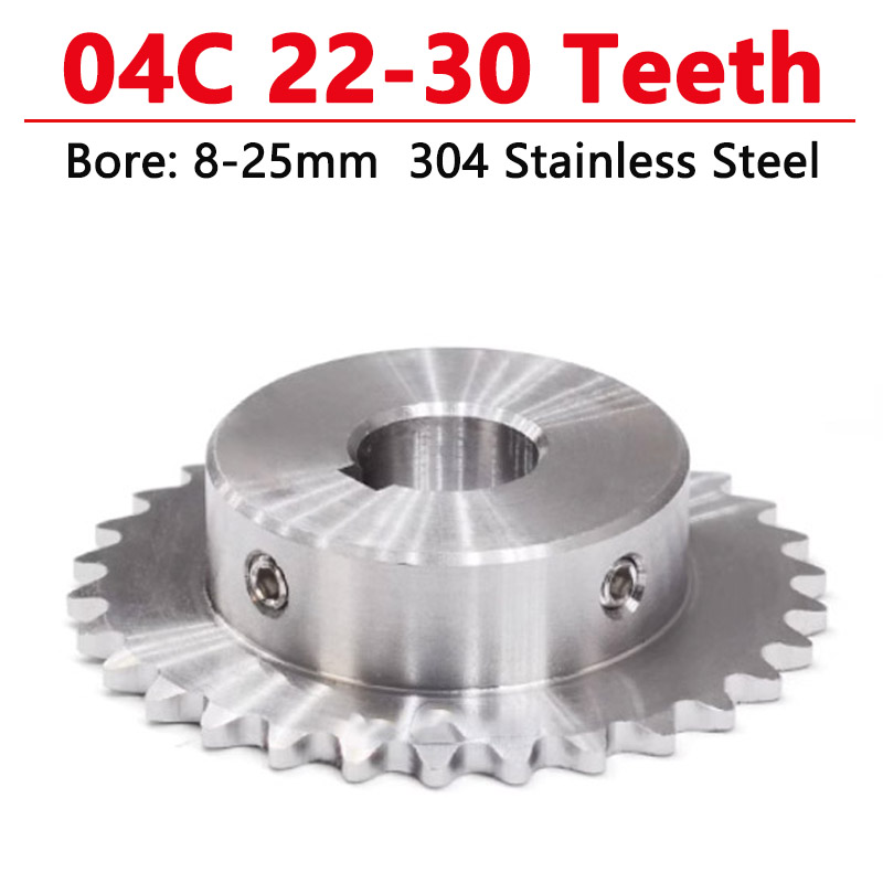 1pc 22-30Teeth 04C 304 Stainle - Chain Sprocket Set recension och pris